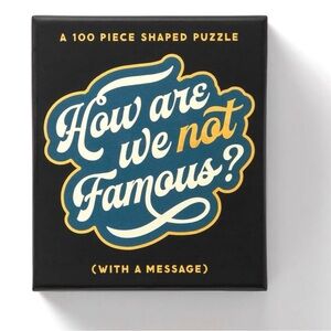 Brass Monkey How Are We Not Famous? 100-Piece Mini Jigsaw Puzzle, 7.25” x 6.72”